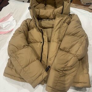 Aritzia super puff brown matte size S cropped